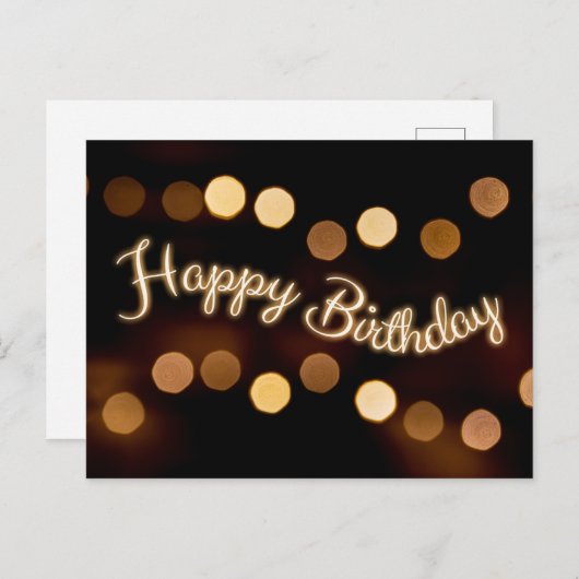 Vrolijke verjaardag! briefkaart (Voorkant / Achterkant)