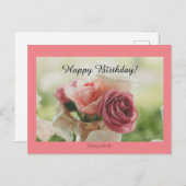 Vrolijke verjaardag! briefkaart (Voorkant / Achterkant)