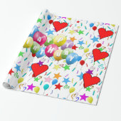 Vrolijke verjaardag! cadeaupapier (Uitgerold)