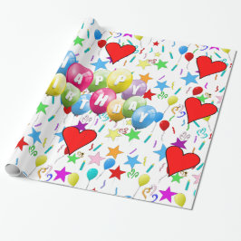 Vrolijke verjaardag! cadeaupapier