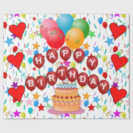 Vrolijke verjaardag! cadeaupapier