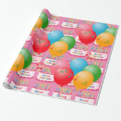 Vrolijke verjaardag! cadeaupapier (Uitgerold)