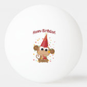 Vrolijke verjaardag! Confetti Monkey Pingpongbal (Voorkant)