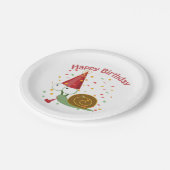 Vrolijke verjaardag! Confetti Slak Papieren Bordje (Gekanteld)