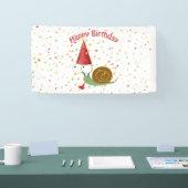 Vrolijke verjaardag! Confetti Slak Spandoek (Beurs)