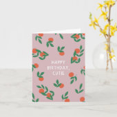 Vrolijke verjaardag, Cutie! - Clementines Wenskaar Kaart (Gele Bloem)