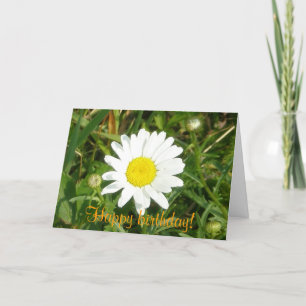 Vrolijke verjaardag! Daisy Card Kaart