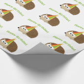 Vrolijke verjaardag! Egel Cadeaupapier (Hoek)