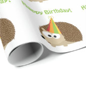 Vrolijke verjaardag! Egel Cadeaupapier (Rol Hoek)