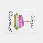 Vrolijke verjaardag! fleece deken (Voorkant (Horizontaal))