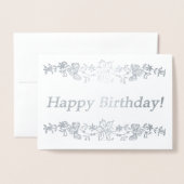 Vrolijke verjaardag! folie kaarten (Voorkant met envelop)