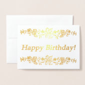 Vrolijke verjaardag! folie kaarten (Voorkant met envelop)