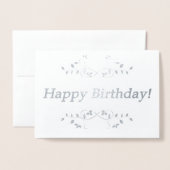 Vrolijke verjaardag! folie kaarten (Voorkant met envelop)