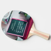 Vrolijke verjaardag! Funny Naughty Trouble Tafeltennisbatje (Zijkant)