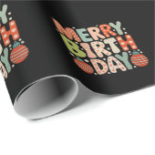 Vrolijke Verjaardag Geboortedag Schattigee Xmas Ma Cadeaupapier (Rol Hoek)