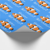 Vrolijke verjaardag! Gedetailleerd visvormpapier Cadeaupapier (Hoek)