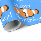 Vrolijke verjaardag! Gedetailleerd visvormpapier Cadeaupapier (Rol Hoek)