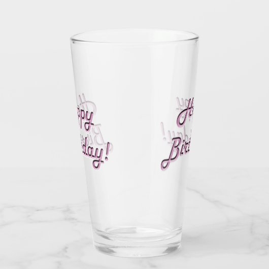 Vrolijke verjaardag! glas (Rechts)