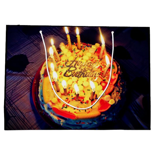 Vrolijke verjaardag! groot cadeauzakje (Achterkant)