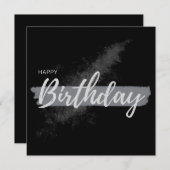 vrolijke verjaardag in het zwart bedankkaart (Voorkant / Achterkant)