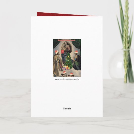 Vrolijke verjaardag, Jezus! Funny remake of Raphae Feestdagen Kaart (Achterkant)