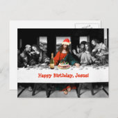 Vrolijke verjaardag, Jezus! Grappig kerstfeest Feestdagenkaart (Voorkant / Achterkant)