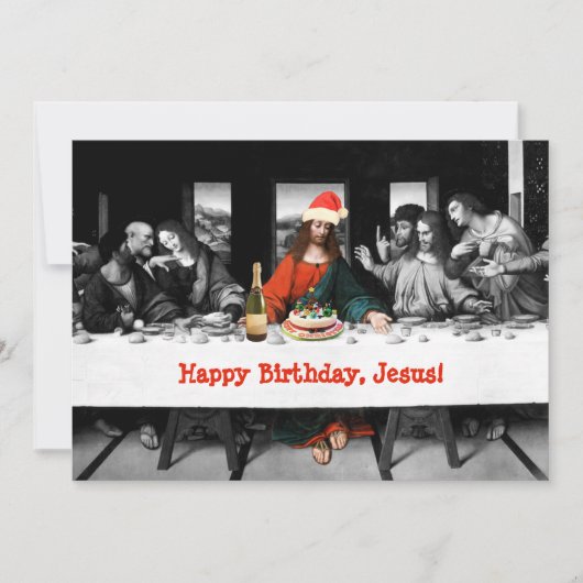 Vrolijke verjaardag, Jezus! Grappig kerstfeest Kaart (Voorkant)