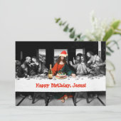 Vrolijke verjaardag, Jezus! Grappig kerstfeest Kaart (Staand voorkant)