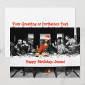 Vrolijke verjaardag, Jezus! Grappig kerstfeest Kaart (Voorkant / Achterkant)