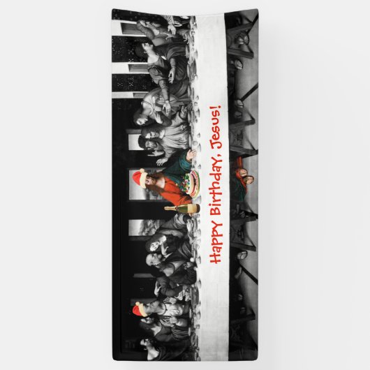 Vrolijke verjaardag, Jezus! Grappig kerstfeest Spandoek (Verticaal)