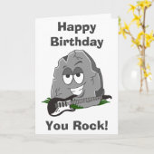 Vrolijke verjaardag, jij bent gek! kaart (Gele Bloem)