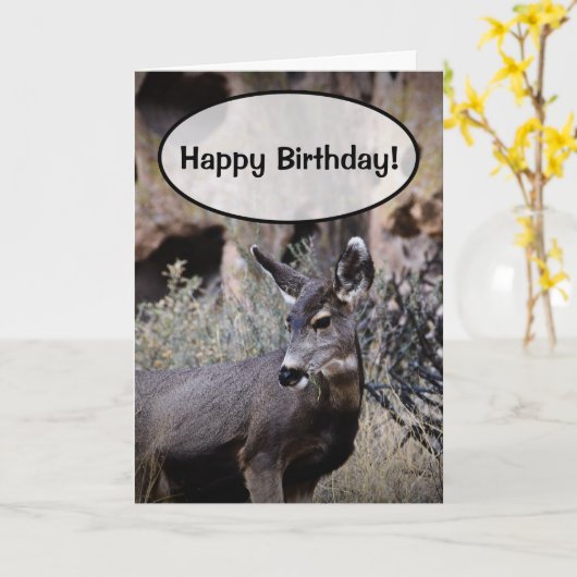 Vrolijke verjaardag! kaart (Gele Bloem)