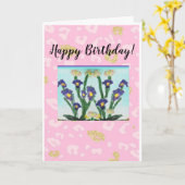 Vrolijke verjaardag! kaart (Gele Bloem)