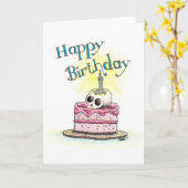 Vrolijke verjaardag! kaart (Gele Bloem)