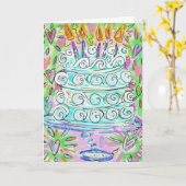 Vrolijke verjaardag! kaart (Gele Bloem)