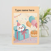 Vrolijke verjaardag! kaart (Staand voorkant)