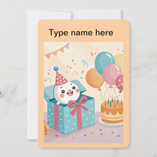 Vrolijke verjaardag! kaart (Voorkant)