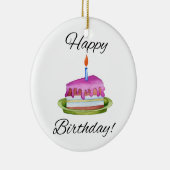 Vrolijke verjaardag! keramisch ornament (Rechts)