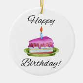 Vrolijke verjaardag! keramisch ornament (Voorkant)