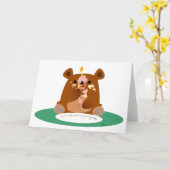 Vrolijke verjaardag, klein beer! kaart (Gele Bloem)