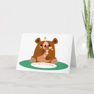 Vrolijke verjaardag, klein beer! kaart