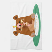 Vrolijke verjaardag, klein beer! keukenhanddoek (Verticaal)