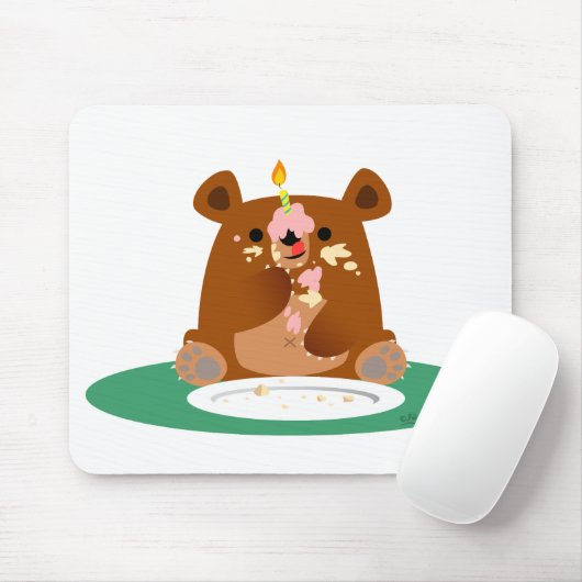 Vrolijke verjaardag, klein beer! muismat (Met muis)