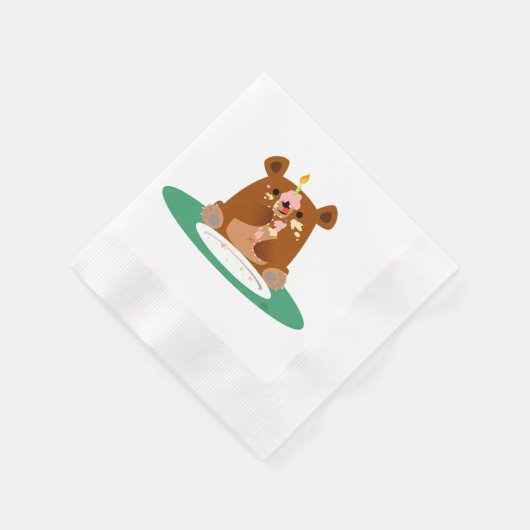 Vrolijke verjaardag, klein beer! Papier Napkins Servetten (Hoek)