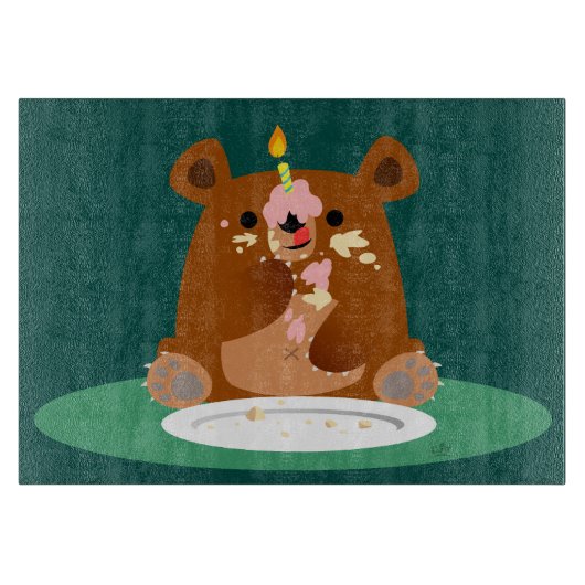 Vrolijke verjaardag, klein beer! Uitsluitend bord Snijplank (Voorkant)