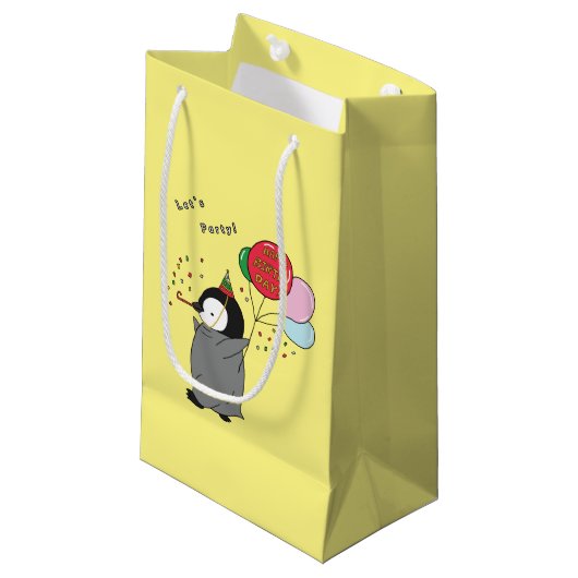 Vrolijke verjaardag! klein cadeauzakje (Voorkant Gekanteld)