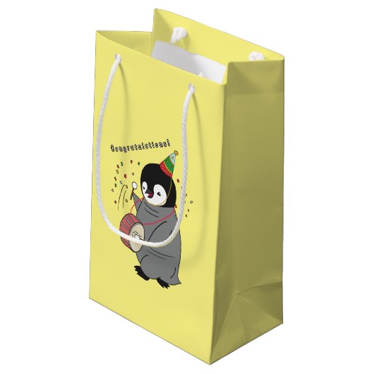 Vrolijke verjaardag! klein cadeauzakje (Achterkant Gekanteld)