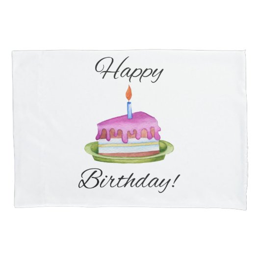 Vrolijke verjaardag! kussensloop (Voorkant)