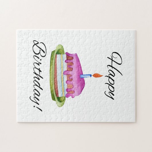 Vrolijke verjaardag! legpuzzel (Horizontaal)