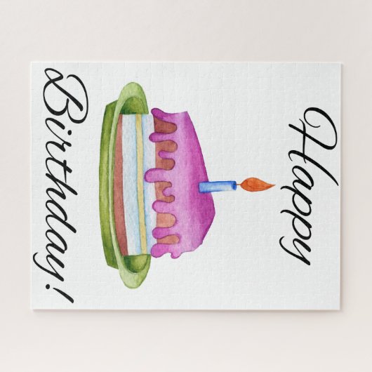 Vrolijke verjaardag! legpuzzel (Horizontaal)